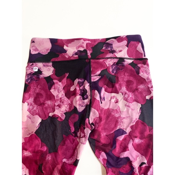 Fabletic Artsy Floral Cropped Workout Gym Athletic Athleisure Pants Size M - Picture 4 of 14